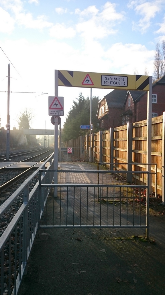 Barriers at Didsbury Village stop