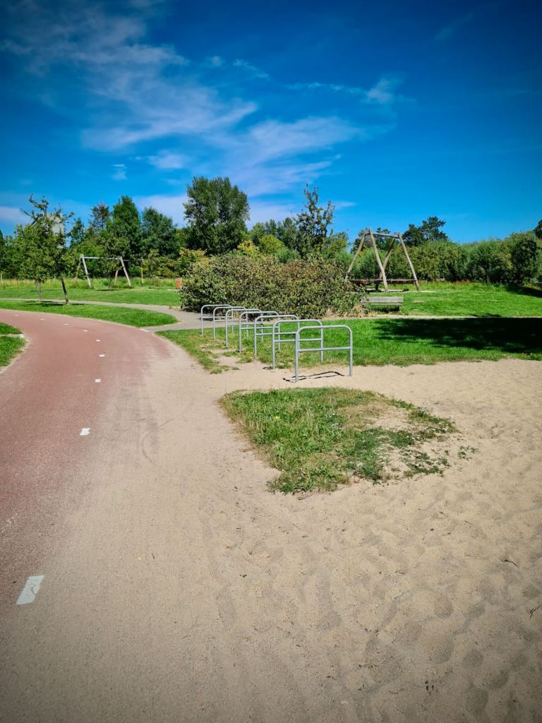 Playground and cycle parking in Burgemeester In 't Veldpark